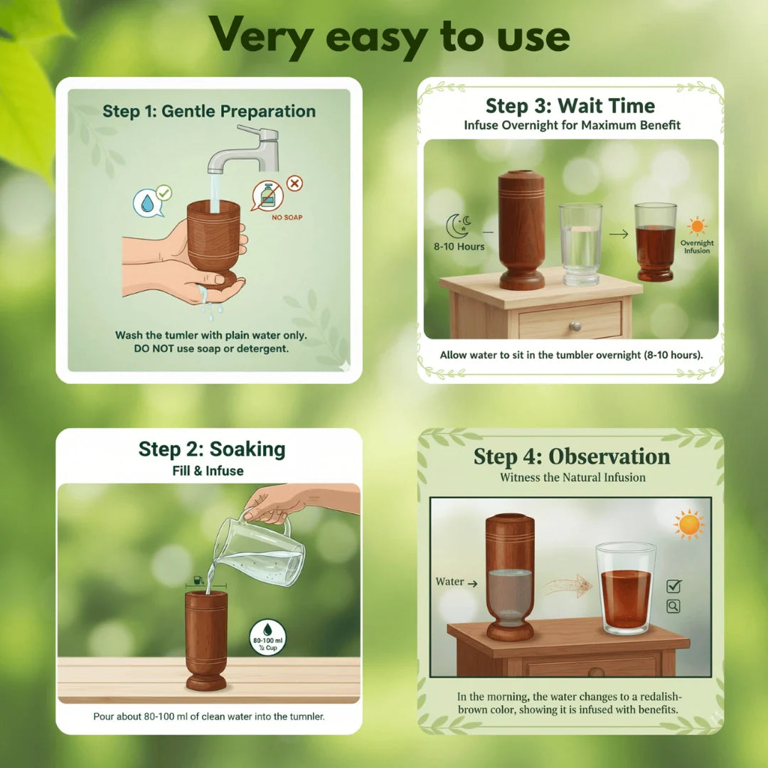Myacra Lab certified Vijaysar wood Glass | Ayurvedic Glass/Tumbler | Sugar Vijaysar Wood Glass | Vijaysar Ki Lakdi Ka Glass | Vijaysar Herbal Tumbler | Bija Glass 100ml