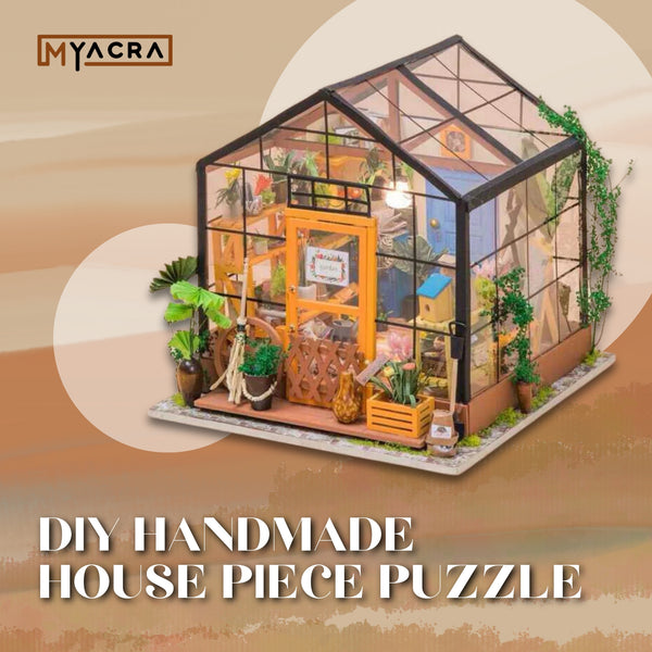 DIY Handmade House Piece Puzzle