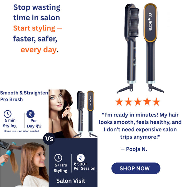Get Salon Hair in 5 Mins – Save ₹6000/Year with myacra’s 3-in-1 Straightener! 💇‍♀️