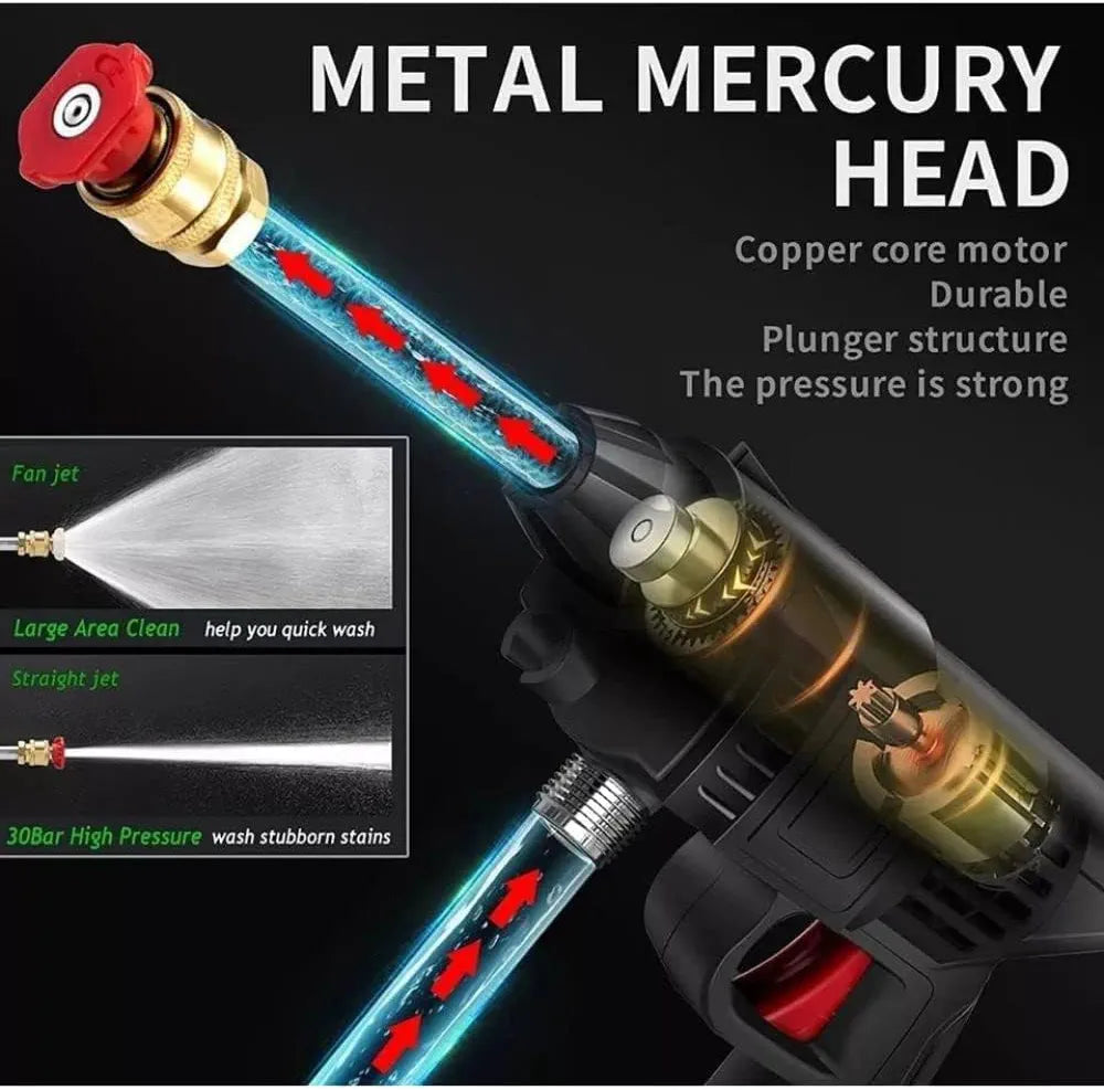 Portable High-Pressure Car & Bike Wash Gun