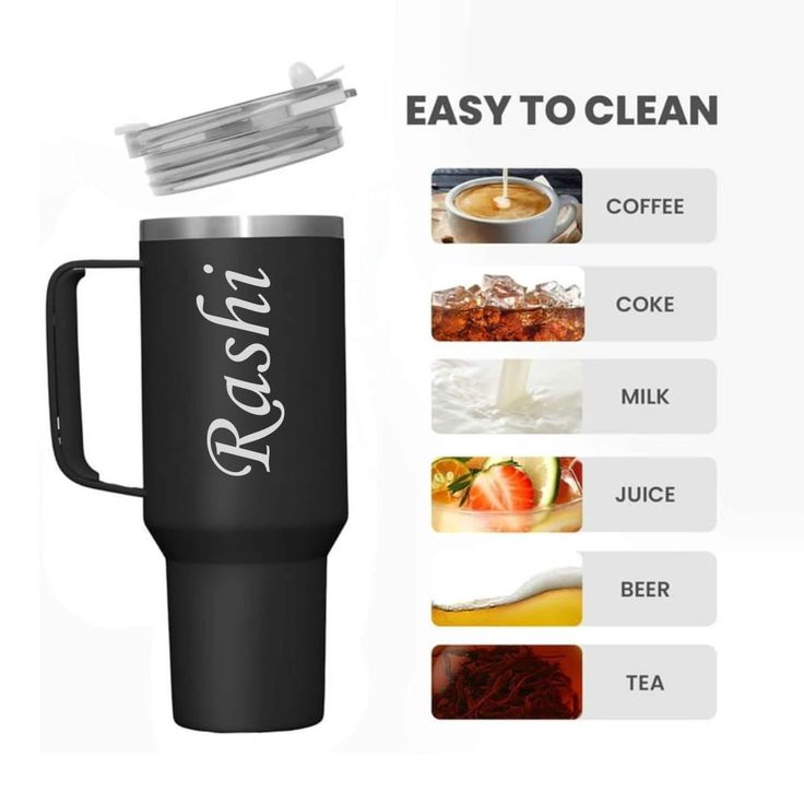 Personalized Quencher 40 oz Tumbler with Handle and Straw