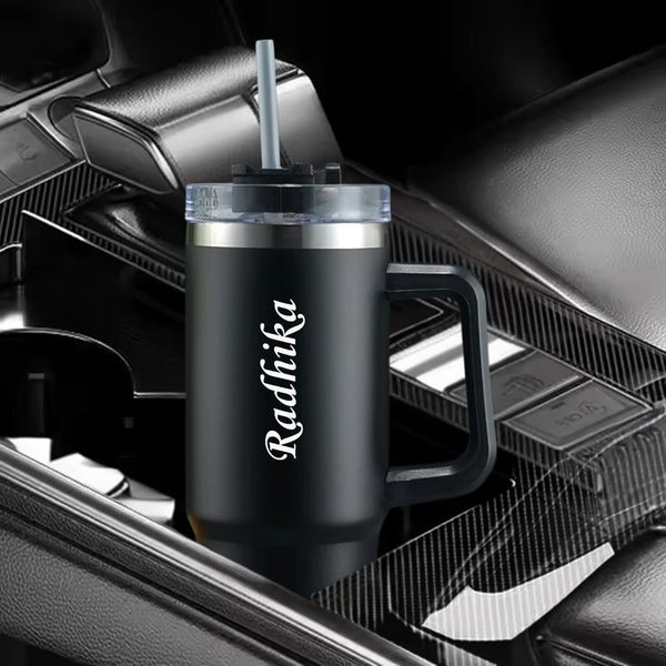 Personalized Quencher 40 oz Tumbler with Handle and Straw