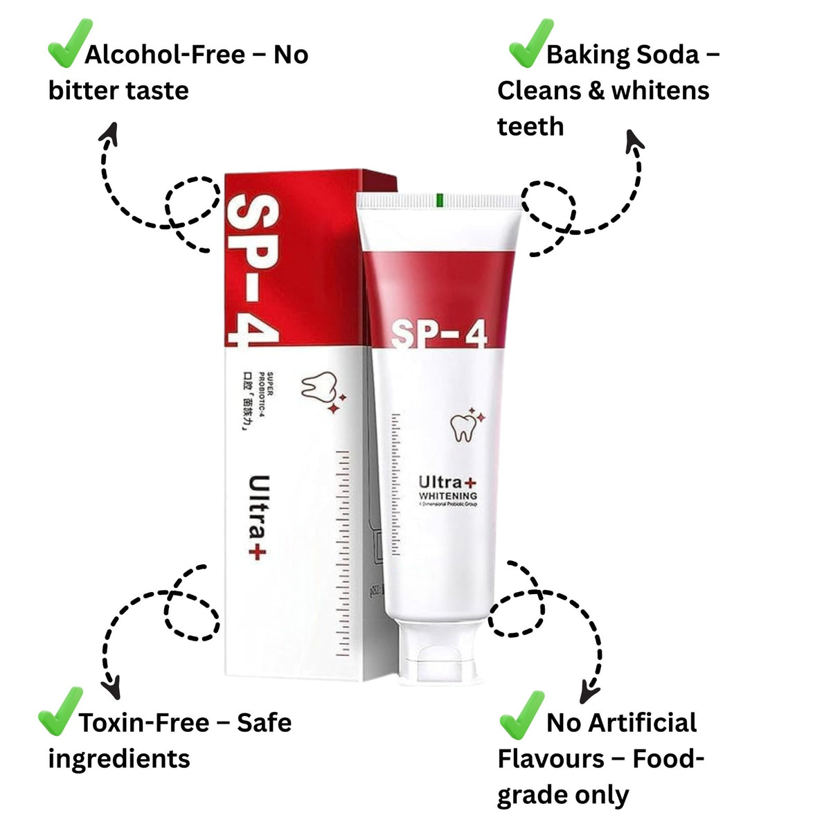 SP-4 Probiotic Brightening and cleaning toothpaste (Buy1 Get 1 Free)