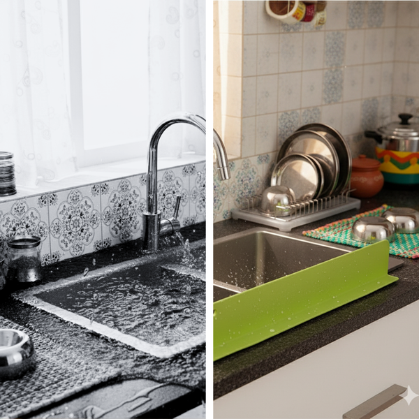 Anti-Splash Sink Guard for Kitchen Countertop