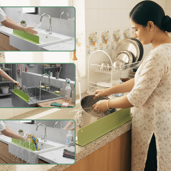Anti-Splash Sink Guard for Kitchen Countertop