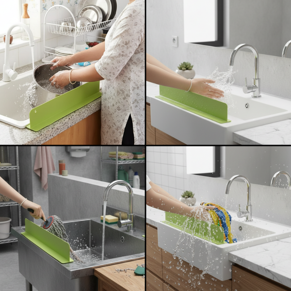 Anti-Splash Sink Guard for Kitchen Countertop