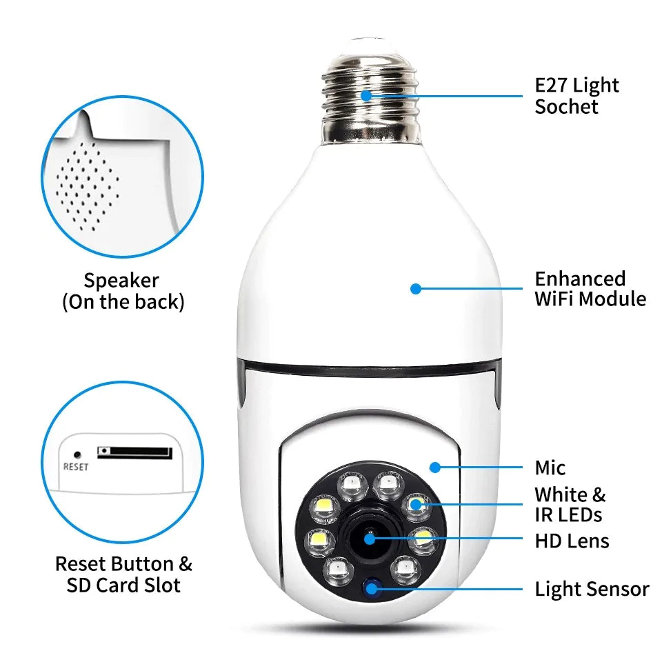 Wireless LightBulb wifi camera